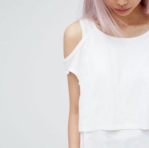ASOS white cold shoulder top